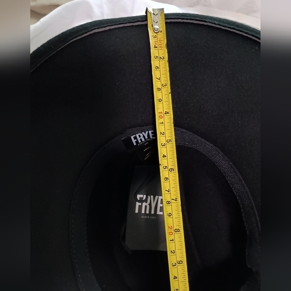 NWT Frye Black Cowboy Style Hat with Turquoise Detailed Band main image 9